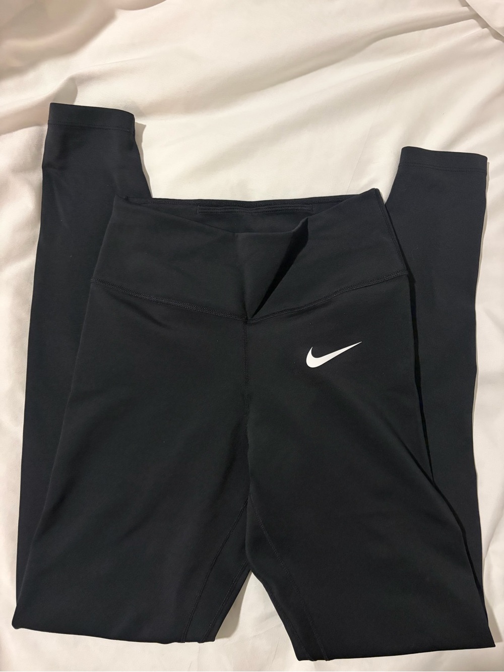 Nike Black Leggings with White Swoosh